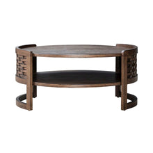 Warren Park Opt 3 Piece Set - Round Cocktail, 2 End Tables, Coffee Brown Oak