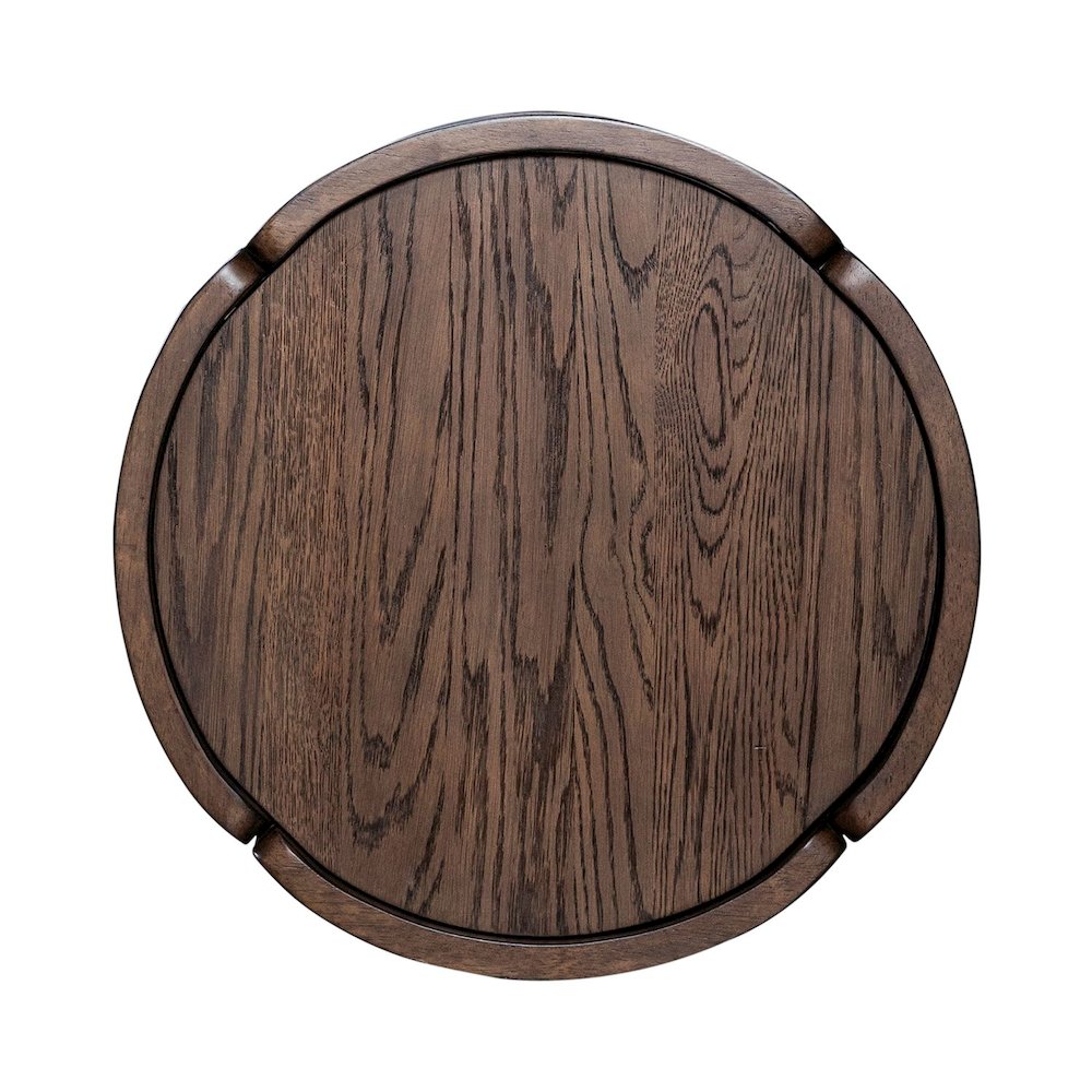 Warren Park Opt 3 Piece Set - Round Cocktail, 2 End Tables, Coffee Brown Oak