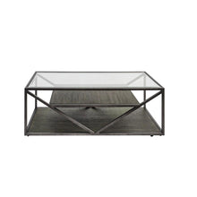 Arista Rectangular Cocktail Table in Cobblestone Brown w/ Gray Dusty Wax Hang-up