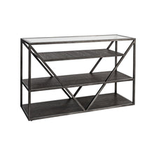 Arista Sofa Table in Cobblestone Brown w/ Gray Dusty Wax Hang-up
