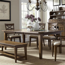 Hearthstone Ridge Rectangular Leg Table in Tobacco