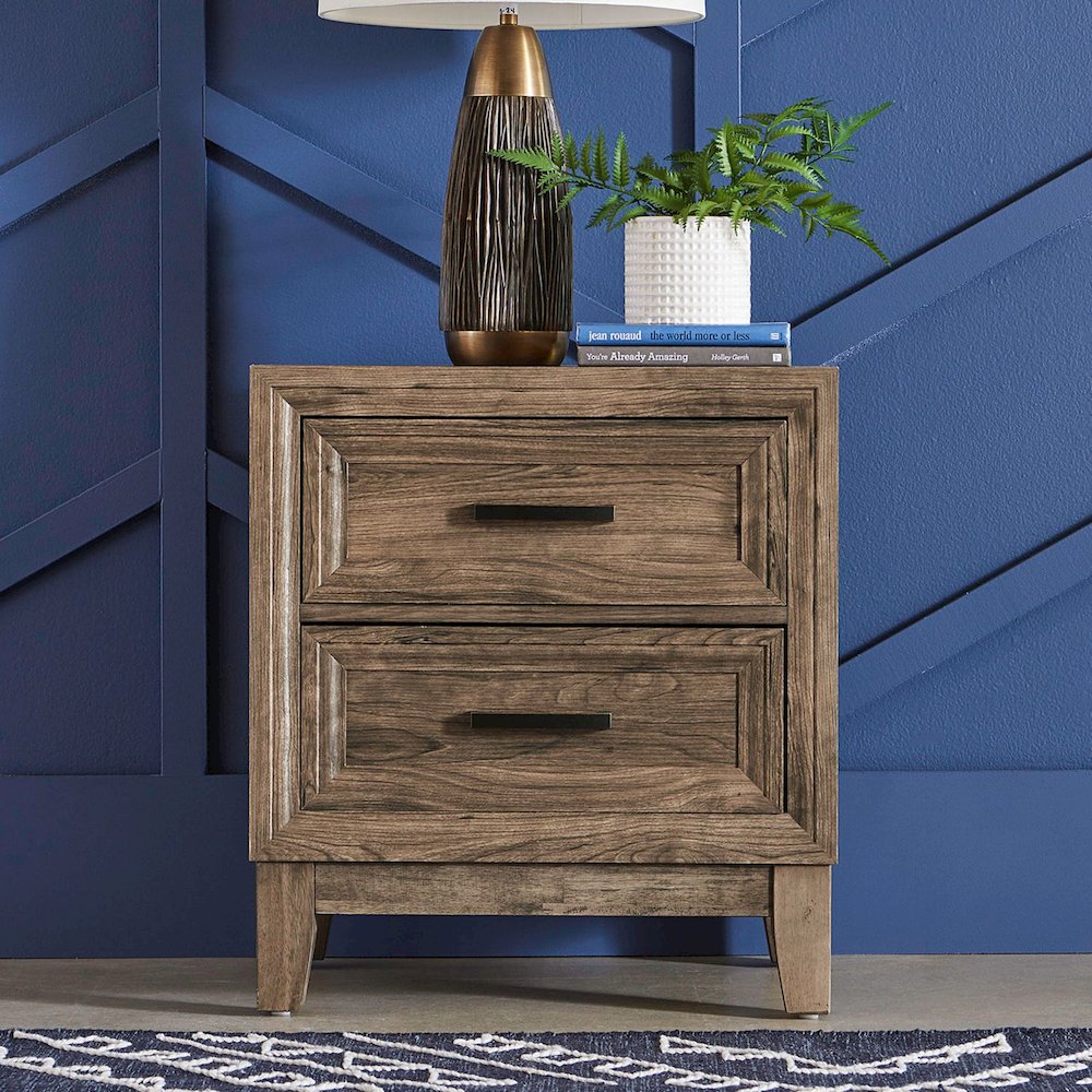 Ridgecrest 2 Drawer Night Stand in Cobblestone
