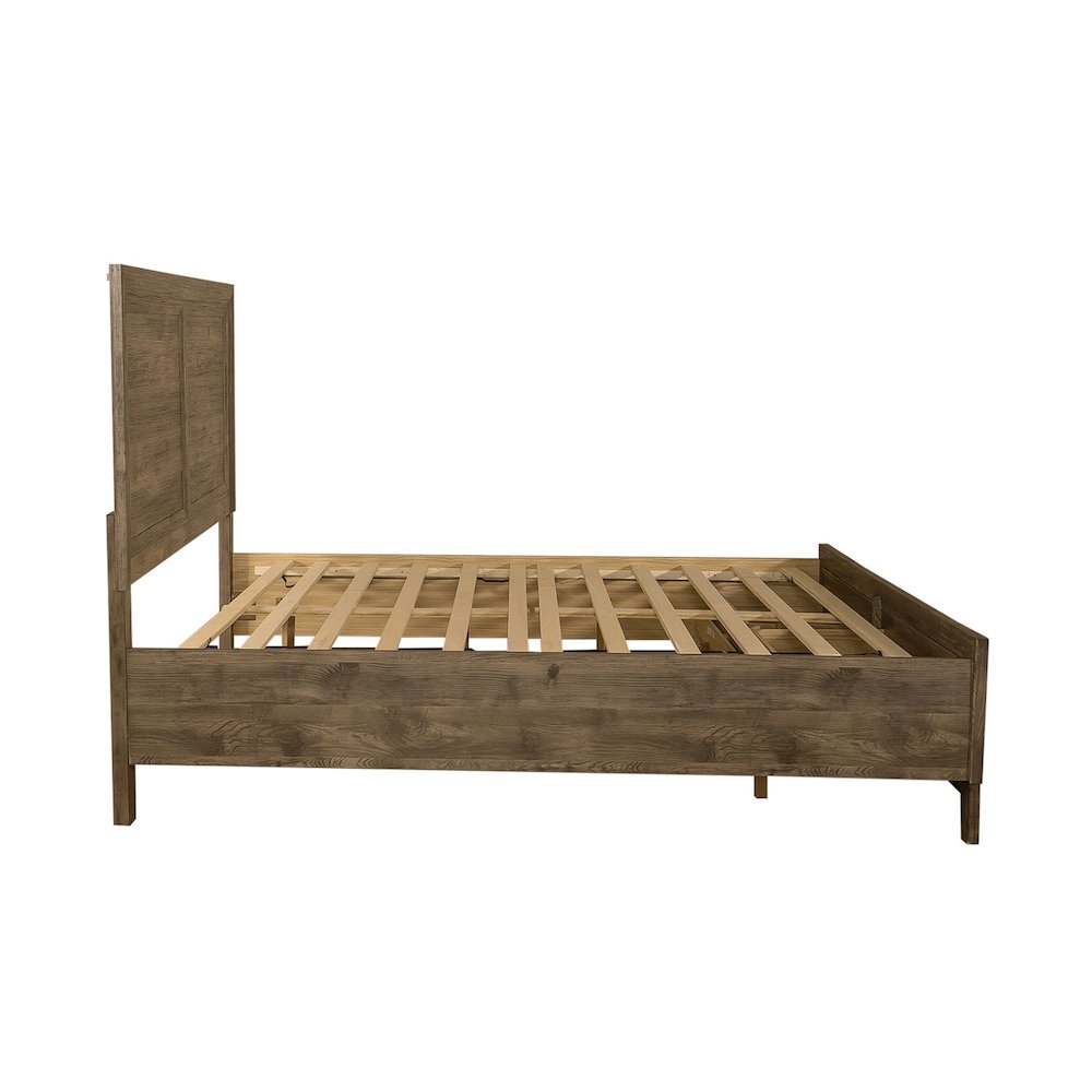 Ridgecrest Queen Storage Bed Frame with Footboard Drawers - Cobblestone Brown