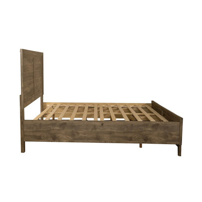 Ridgecrest Queen Storage Bed Frame with Footboard Drawers - Cobblestone Brown