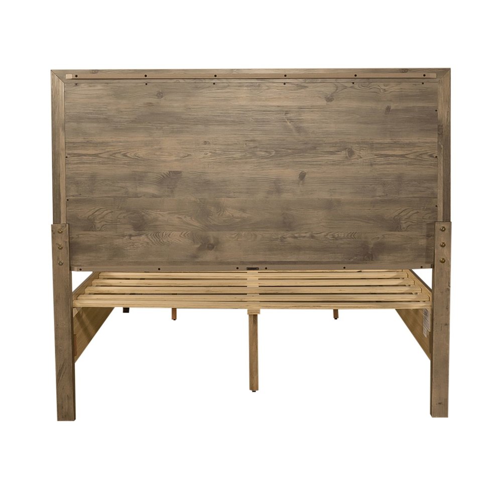 Ridgecrest Queen Storage Bed Frame with Footboard Drawers - Cobblestone Brown