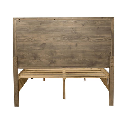 Ridgecrest Queen Storage Bed Frame with Footboard Drawers - Cobblestone Brown