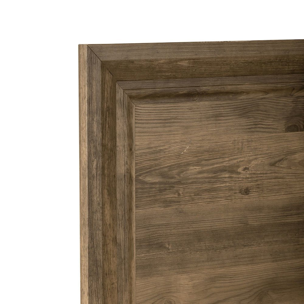 Ridgecrest Queen Storage Bed Frame with Footboard Drawers - Cobblestone Brown