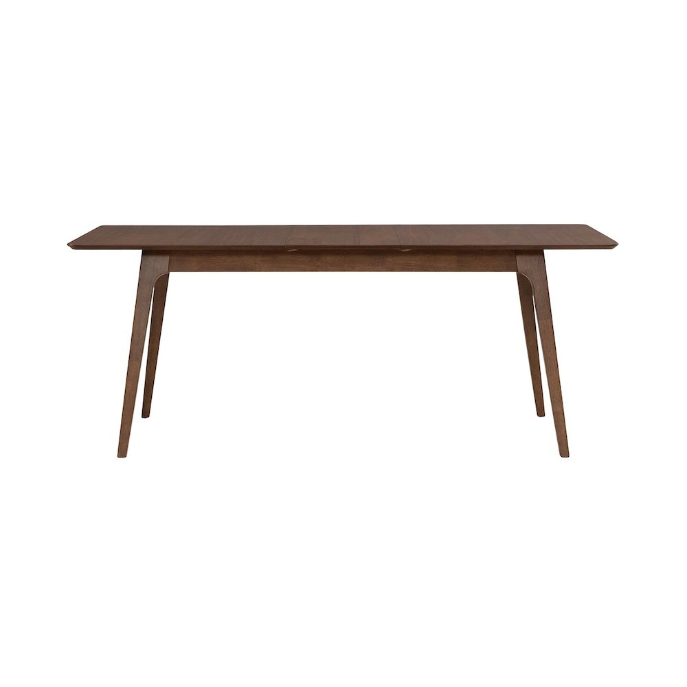 Space Savers 7 Piece Leg Table with 6 Side Chairs- Dining Room Set -Satin Walnut