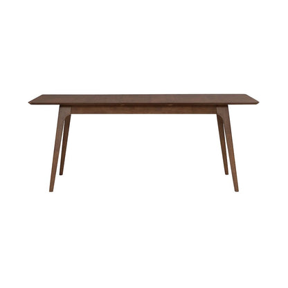 Space Savers 7 Piece Leg Table with 6 Side Chairs- Dining Room Set -Satin Walnut