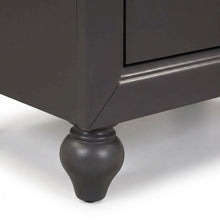 Dark Gray Nightstand with Melamine & Rubberwood Frame for Cozy Bedroom