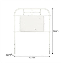 Distressed Metal Twin Headboard Vintage Style Metal Tube Frame