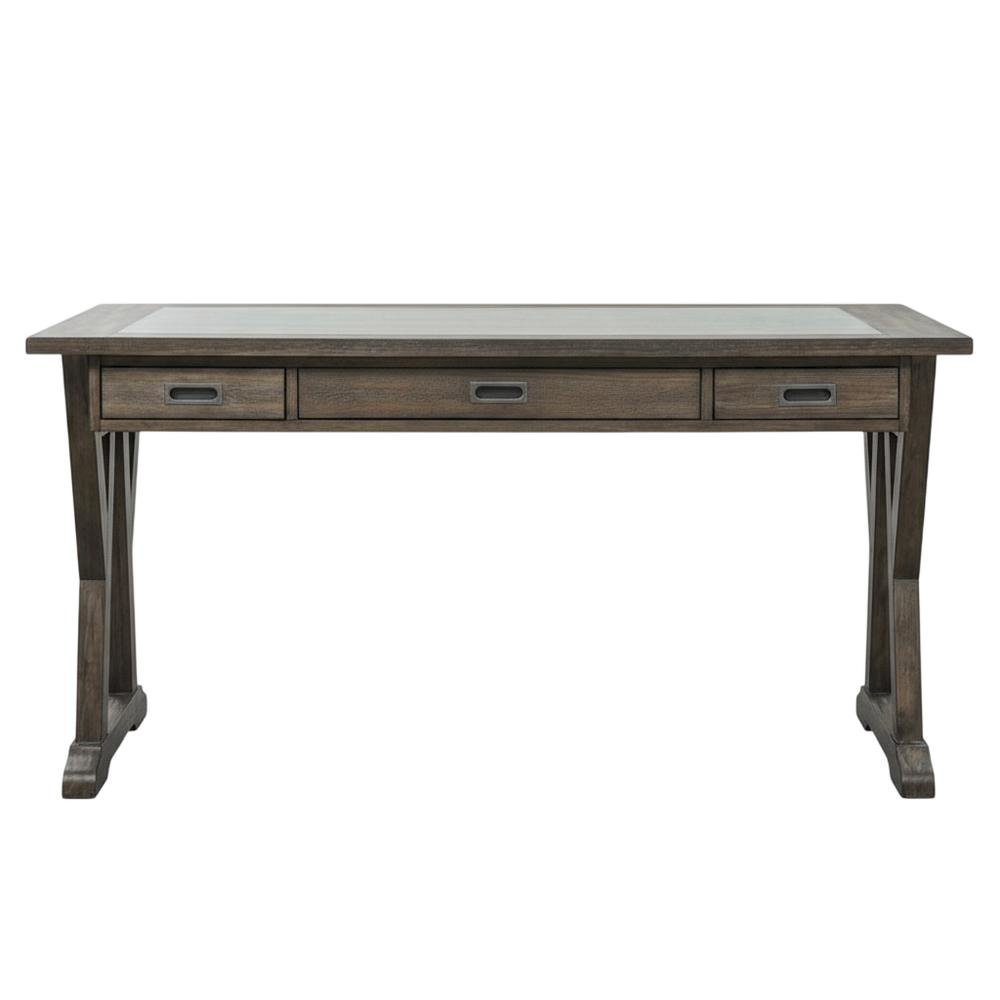 Rustic Saddle Wood Laptop Desk, Transitional Style, Solid Acacia Construction
