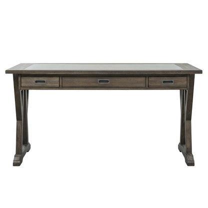 Rustic Saddle Wood Laptop Desk, Transitional Style, Solid Acacia Construction