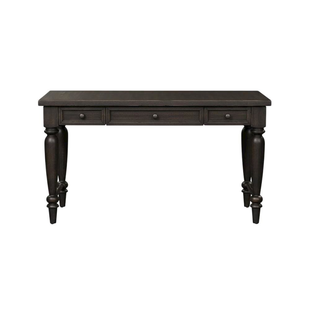 Vintage-Style Chalkboard Office Desk With Rubberwood And Oak Veneer Finish