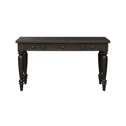 Vintage-Style Chalkboard Office Desk With Rubberwood And Oak Veneer Finish