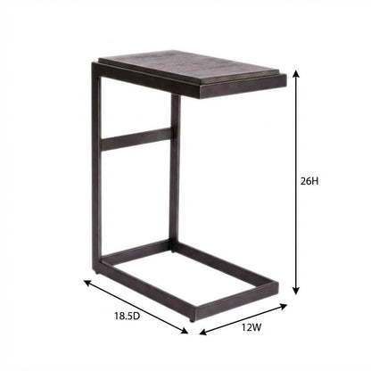 Gray Laptop Table with Solid and Manufactured Wood for Contemporary Workspaces