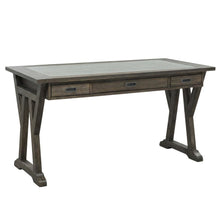 Rustic Saddle 3-Piece Computer Desk Set - Transitional Design, Solid Wood