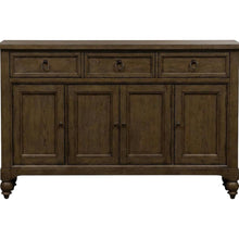 Solid Wood Farmhouse Buffet Cabinet with Drawers and Storage Cabinet, Brown