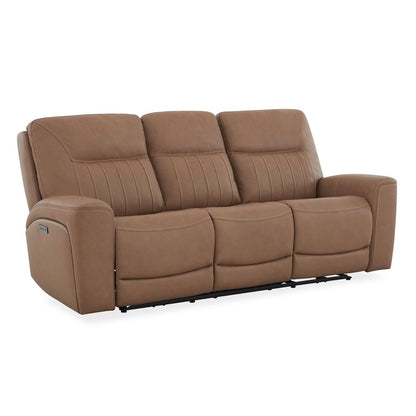 Bennett Power Recline Sofa & Recliner with Charging Ports - Butternut Leather