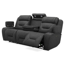 Chapman Power Recline Sofa & Recliner with Charging Ports - Aline Coal Leather