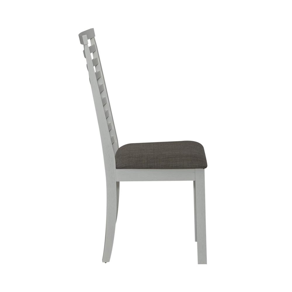 Brook Bay 6 Piece Trestle Table Set - Textured White Finish in White