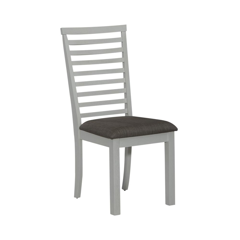 Brook Bay 6 Piece Trestle Table Set - Textured White Finish in White