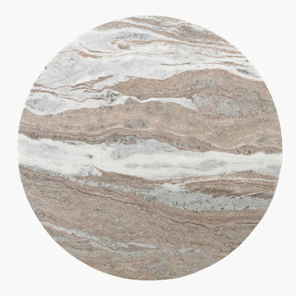 Kaleidoscope Pedestal Table Set - Aged Whiskey Marble