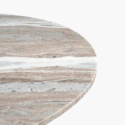 Kaleidoscope Pedestal Table Set - Aged Whiskey Marble