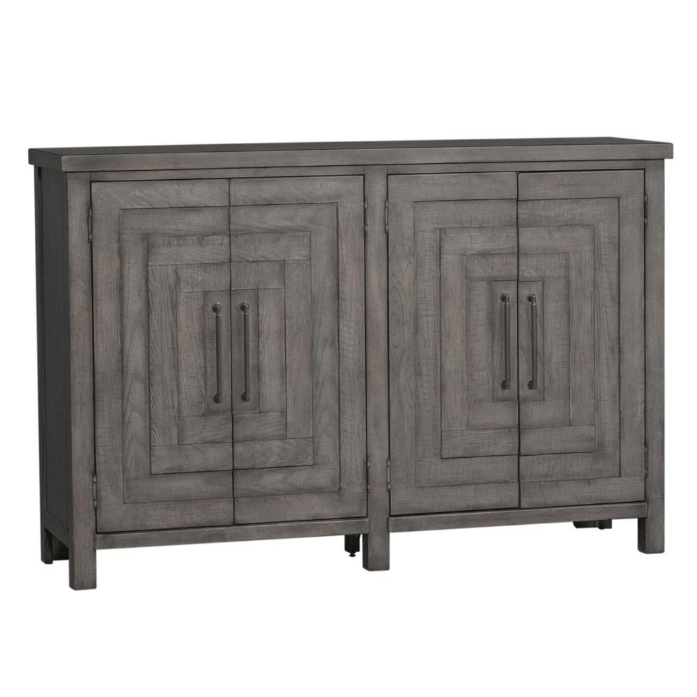 Modern Farmhouse Buffet in Dusty Charcoal w/ Heavy Distressing