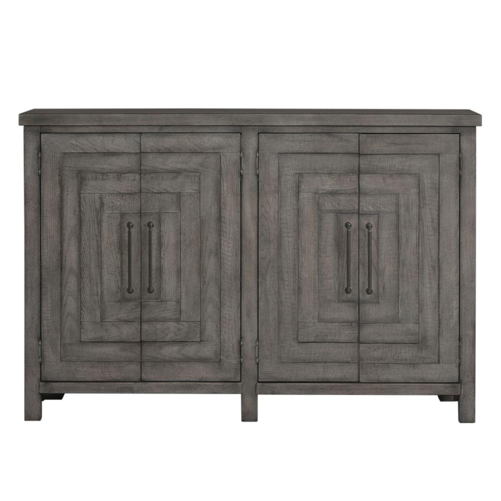 Modern Farmhouse Buffet in Dusty Charcoal w/ Heavy Distressing