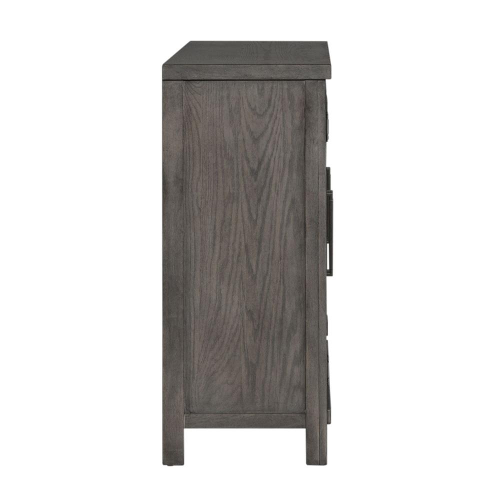 Modern Farmhouse Buffet in Dusty Charcoal w/ Heavy Distressing