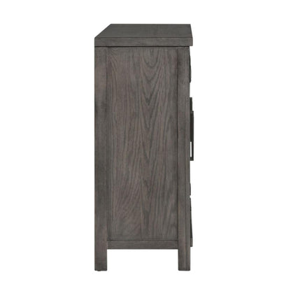 Modern Farmhouse Buffet in Dusty Charcoal w/ Heavy Distressing