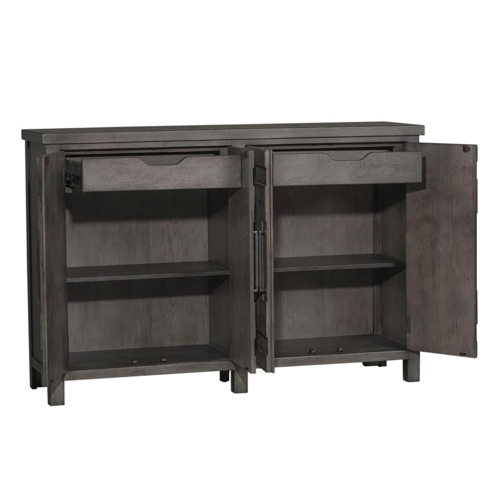 Modern Farmhouse Buffet in Dusty Charcoal w/ Heavy Distressing