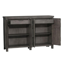 Modern Farmhouse Buffet in Dusty Charcoal w/ Heavy Distressing