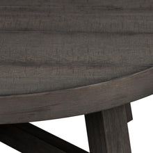 Splay Leg Round Cocktail Table Dusty Charcoal w/ Heavy Distressing