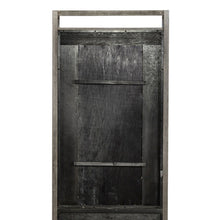 2 Pc Hall Tree Set with Oak Framed Mirror and Storage Drawer - Charcoal