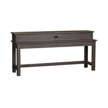 4 PcLiving Room Set with Charging Station - Distressed Dusty Charcoal Oak Wood