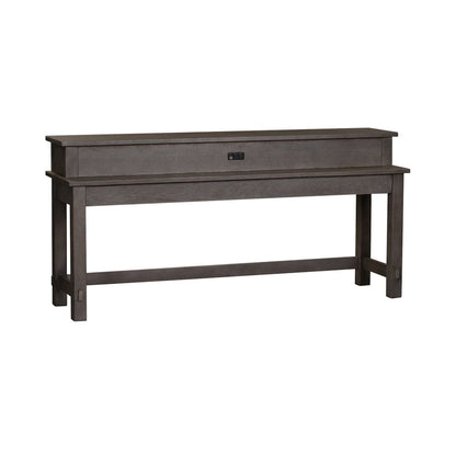 4 PcLiving Room Set with Charging Station - Distressed Dusty Charcoal Oak Wood