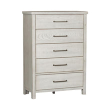 Modern Farmhouse 5 Drawer Chest in Flea Market White w/ Heavy Distressing