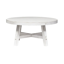 Splay Leg Round Cocktail Flea Market White w/ Heavy Distressing