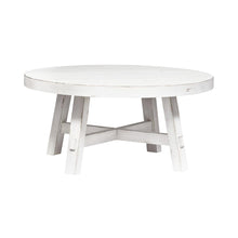 Splay Leg Round Cocktail Flea Market White w/ Heavy Distressing