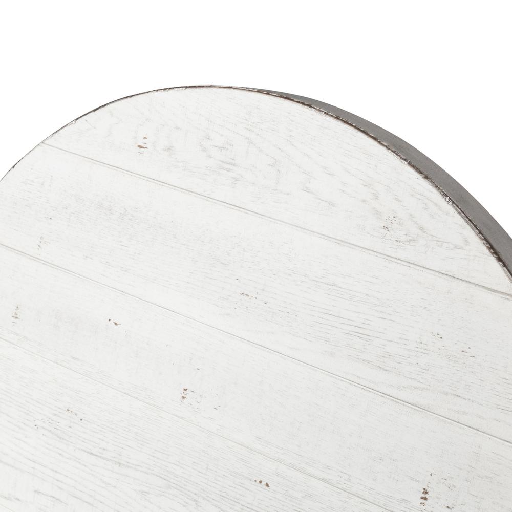 Splay Leg Round Cocktail Flea Market White w/ Heavy Distressing