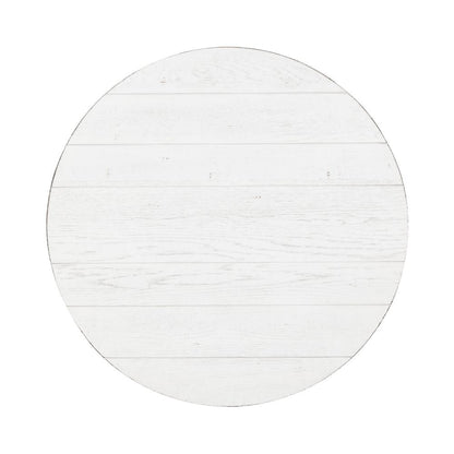 Splay Leg Round Cocktail Flea Market White w/ Heavy Distressing