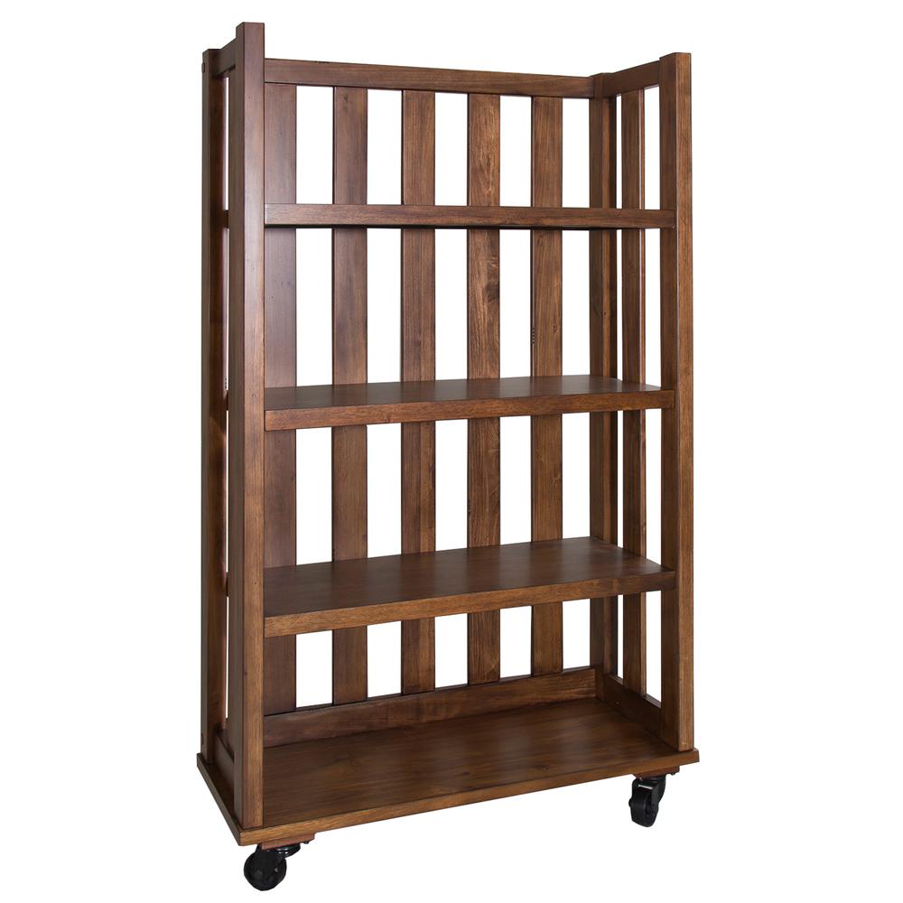 Arlington House Open Bookcase in Cobblestone Brown