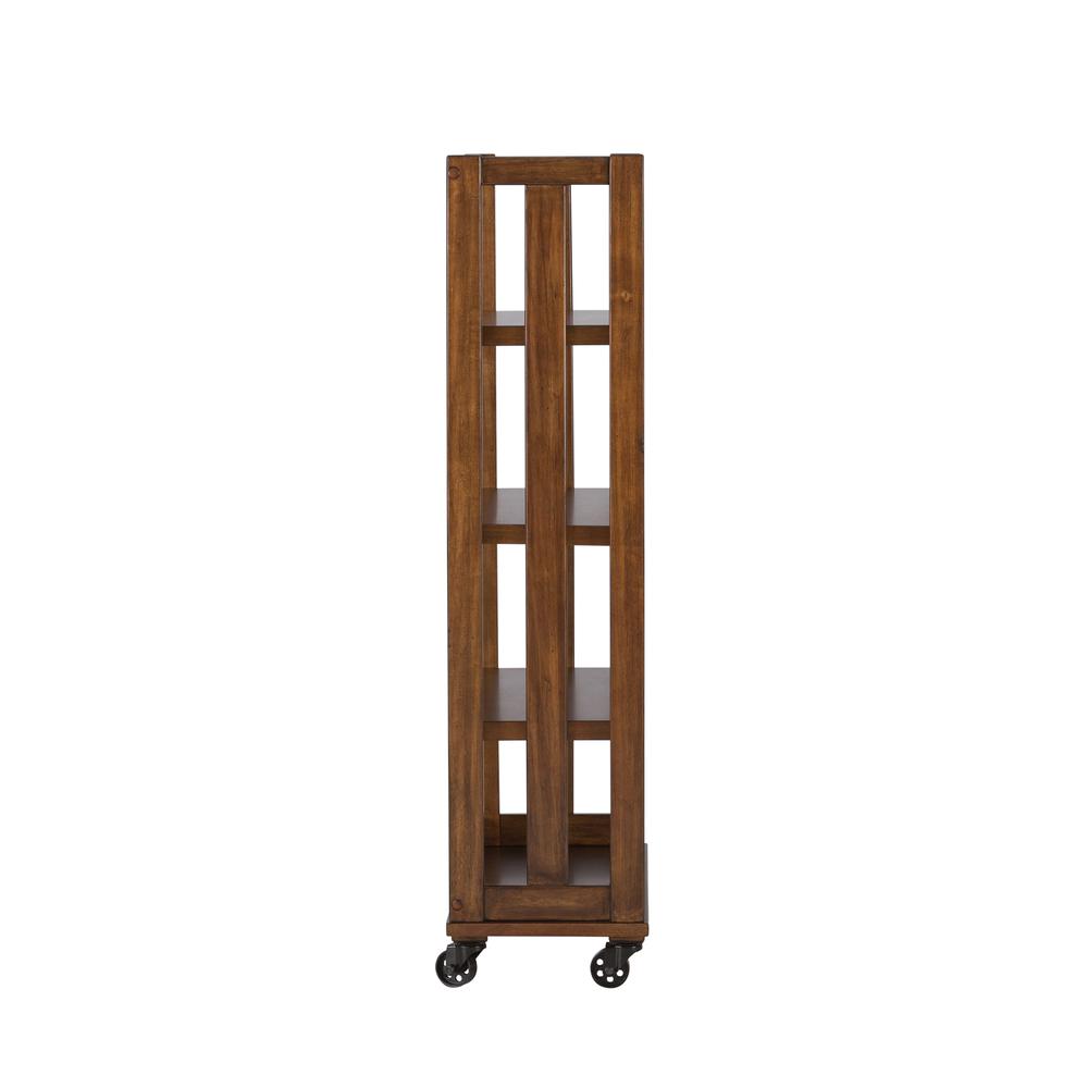 Arlington House Open Bookcase in Cobblestone Brown