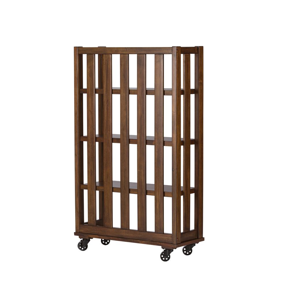 Arlington House Open Bookcase in Cobblestone Brown