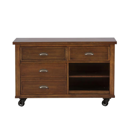 Arlington House Complete 2 Piece Desk in Cobblestone Brown