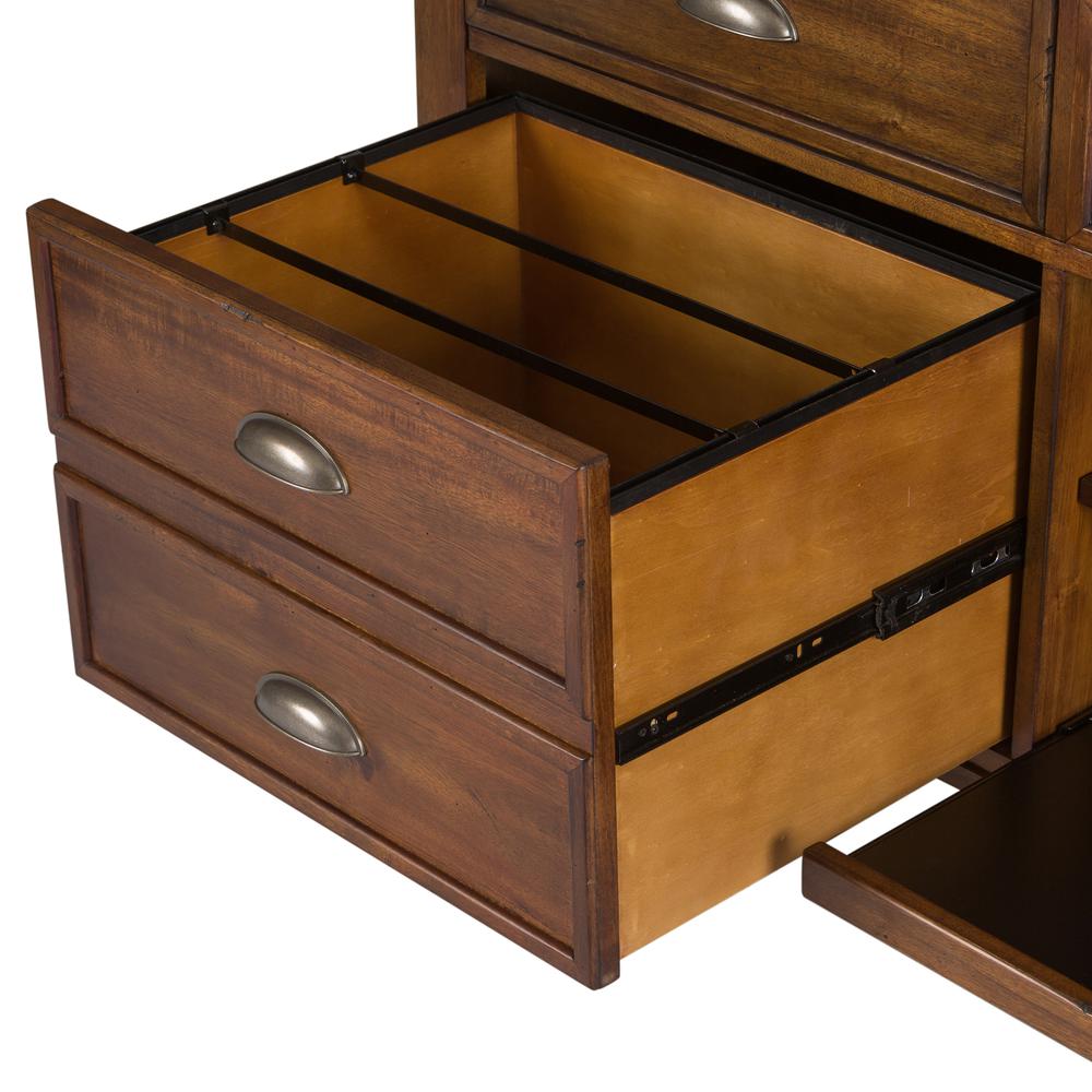 Arlington House Complete 2 Piece Desk in Cobblestone Brown