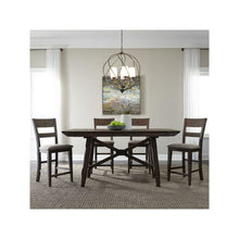 Double Bridge 5 Piece Gathering Table Set in Dark Chestnut