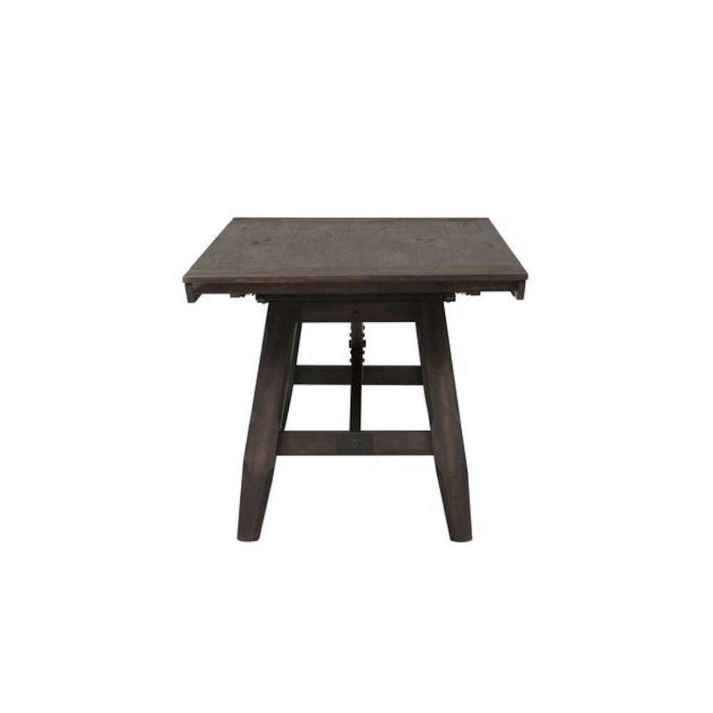 Double Bridge 5 Piece Trestle Table Set in Dark Chestnut